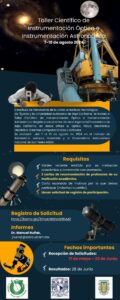 Convocatoria al Taller Científico de Instrumentación Óptica e Instrumentación Astronómica